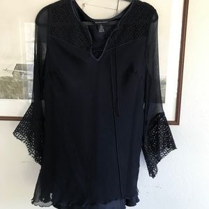 Elegant  flowing blouse lace and lined